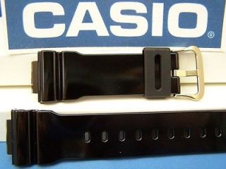 Casio Watch Band DW 6900 CB 1 Shiny Black G Shock Watchband Strap Gold 