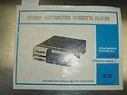 REALISTIC STEREO AUTO CASSETTE PLAYER OWNERS MANUAL WOW