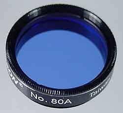 Celestron Telescope Filter #80A Blue, use with any 1.25 eyepiece 