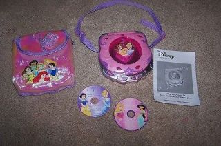 Disney Princess Play CD Player Set with 3 CDs~Belle~Cin​derella 