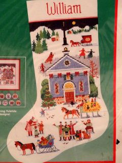   , Yuletide Village Stocking, Counted Cross Stitch Kit, 1990, USA