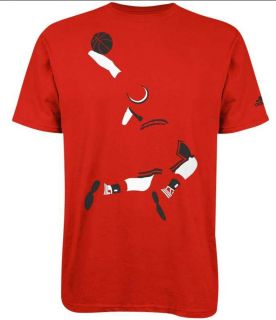 NEW Adidas Mens D ROSE Crewneck Tee Shirt Top Red Bulls Derrick 1 
