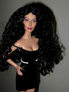 CHER barbie dollOOAK, doll plus 6 different doll wigs.LOOK 