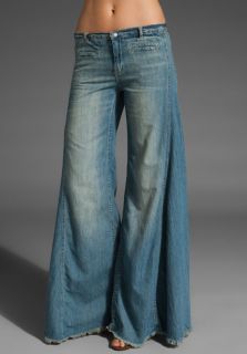 NWT Free People Extreme Vintage Chambray Flare Easy Rider Wash sz 25 