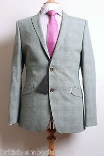   Esquire Green & Grey P.O.W Plaid Check Sports Jacket Blazer UK 44