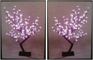 Christmas LED Static Bonsai Tree 96 Lights, 57cm Height   Pink or Blue