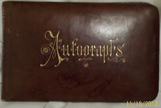 Vintage/Antique Autograph Book from Prince Edward Island Leather bound 