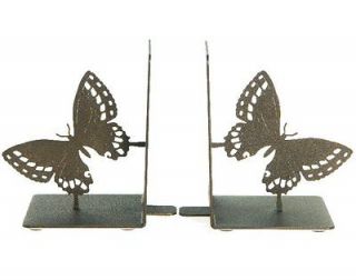 BUTTERFLY Metal Bookends Laser Cut Sturdy Base NEW Book Ends 