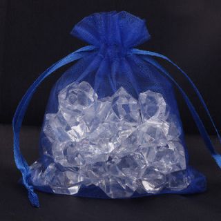 7x9CM 50/lot Royal Blue Organza Jewelry Packing Pouch Wedding Gift 