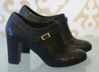 Chie Mihara Yandal Black Piping Detailed Ankle Bootie Size 40