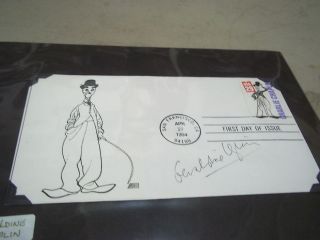   CHAPLIN AUTOGRAPHED FIRST DAY COVER OF CHARLIE CHAPLIN AU 163