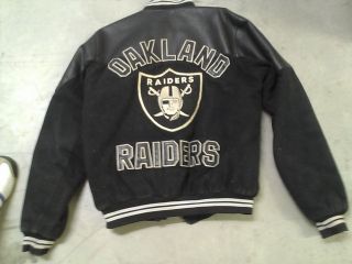   Vintage Rare Starter Leather Oakland Raiders NFL Football Jacket