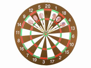 Newly listed NEW DART BOARD + 6 BRASS DARTS FLAG CHECKERS 16.5 inch
