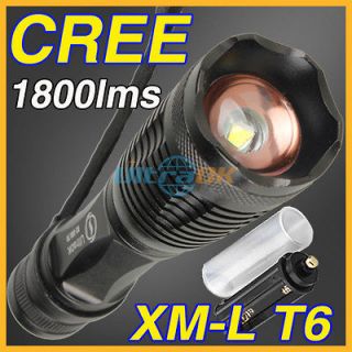 1800lms CREE XM L T6 LED Zoomable Focus 5mode Aluminum Alloy 