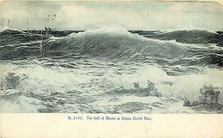 Corpus Christi Pass, TX   Gulf of Mexico   Waves   Vintage 1907 