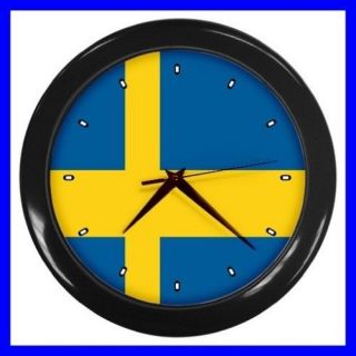 Wall Clock SWEDISH FLAG Sweden Europe Country National (13258553)