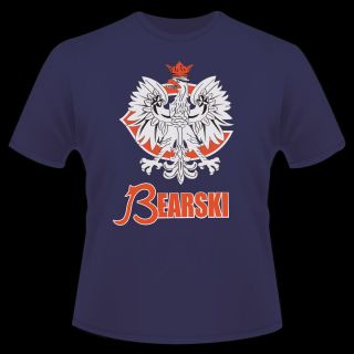 Chicago Bears T Shirt  Bearski Polish Eagle for Polska Bear Fans of 