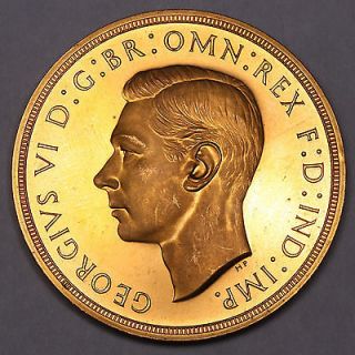1937 KING GEORGE VI GREAT BRITAIN PROOF GOLD FIVE POUNDS £ 5 