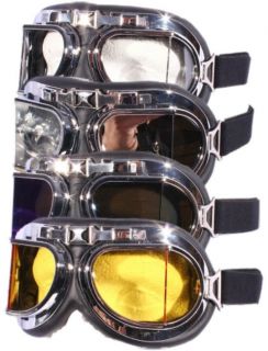 Newly listed Classic motorcycle Biking Flying Goggles UV Smoke Lens 