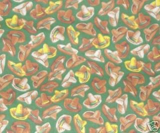 Southwest Theme Sombrero Cotton Quilt Fabric 305 1yd
