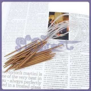 11 pcs Bamboo Circular Knitting Needles Sizes 2.0 5.0mm
