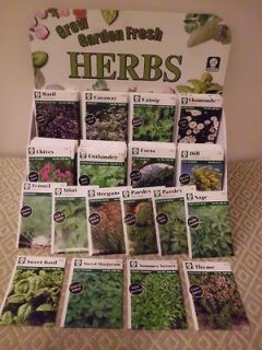 NEW HERB SEEDS BASIL PEPPERMINT SAGE THYME 18 Choices NON GMO LOW 