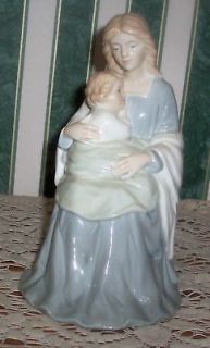 HOMCO 8809 Madonna Mother With Child Porcelain Mary & Baby Jesus 