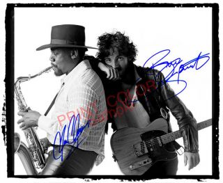 BRUCE SPRINGSTEEN and CLARENCE CLEMONS 8x10   SIGNED AUTOGRAPH 