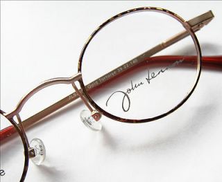 John Lennon JLS260 Round Metal Eyeglass Frames Antique Tortoise 