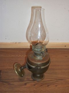 Antique Miller Co. Brass Ship’s Hurricane Gimbal Lantern Lamp