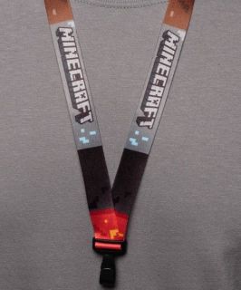 OFFICIAL LICENSED MINECRAFT 30 INCH CLOTH LANYARD WITH CLIP WEAR 