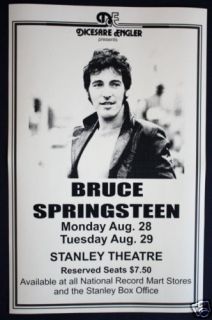 BRUCE SPRINGSTEEN collectible concert poster stanley