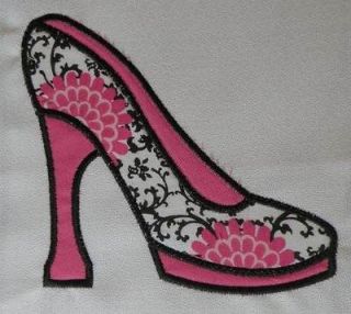 High Heel Shoe Applique Machine Embroidery Design   2 Sizes