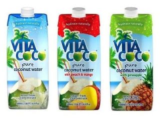 Vita Coco 100% Pure Coconut Water  3 Options   11.1 oz Containers 