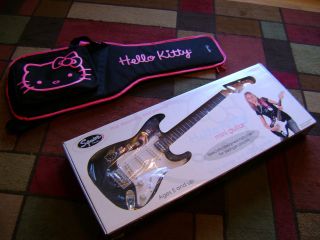Rare Hello Kitty Electric Guitar with Box, Gig bag and strap PRICE 