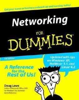 Networking for Dummies by Doug Lowe 2000, Paperback