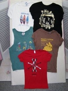 Lot 5 assorted Womens tee shirts Surfer, Novelty,Air Supply 08 