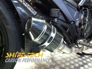 DUCATI DIAVEL SHIFT TECH CARBON GP SLIP ON EXHAUST KIT STAGE 3