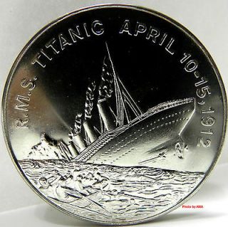 Titanic Coin from 1998 $5   Large   1 3/4 inch Diameter Coin   Ship 