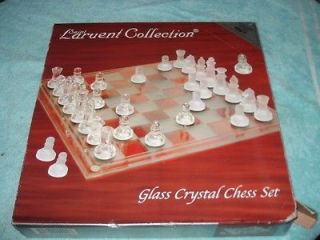 SAINT LARUENT GLASS CRYSTAL CHESS SET COLLECTION