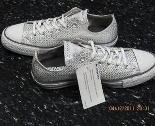 NEW CONVERSE ALL STARS WRAPPING PAPER SILVER SHOES M9.5