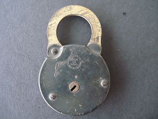   EAGLE Lock Co DOUBLE LOCKING Padlock Terryville Conn No Key Antique