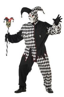 Plus Size Evil Jester Clown Costume size:48 52