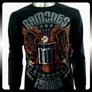 Ramones American Rock Band LS Long Sleeve T shirt Sz M Biker Metal 