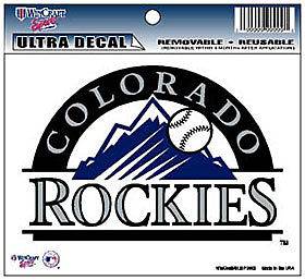 Colorado Rockies MLB 5x6 Color Ultra Cling Decal Sticker Cling In 