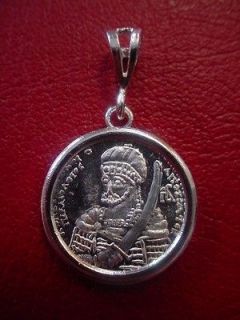 Last Roman Byzantine Emperor Constantine XI Paleologos Solid Silver 