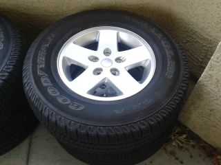   Used (3000 Miles) and 1 Brand New, 17 Jeep Wheels + Goodyear Tires