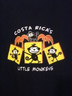   Boys Girls Size 14 Navy Tee Shirt COSTA RICAs Little Monkeys GIFT