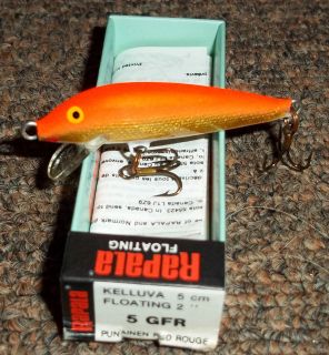 Vintage Rapala Kelluva Floating Red Rouge 5 GFR Finland NIB Lure 