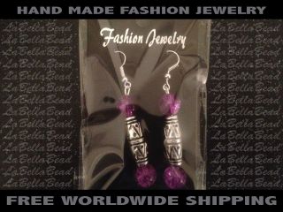 NEW Purple Aztec Drop Earrings Costume & Fashion Jewellery by 